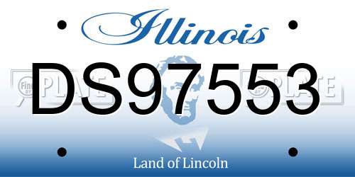 DS97553 Illinois License Plate