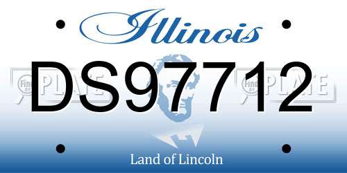 DS97712 Illinois License Plate