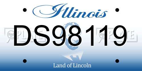 DS98119 Illinois License Plate