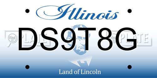 DS9T8G Illinois License Plate