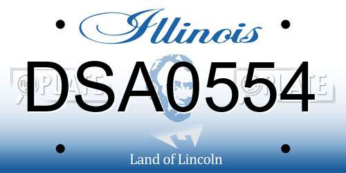 DSA0554 Illinois License Plate