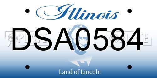 DSA0584 Illinois License Plate