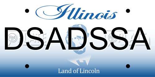 DSADSSA Illinois License Plate