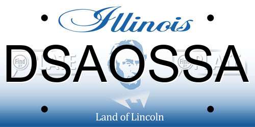 DSAOSSA Illinois License Plate