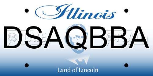 DSAQBBA Illinois License Plate