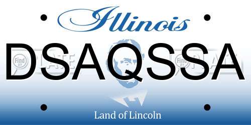 DSAQSSA Illinois License Plate