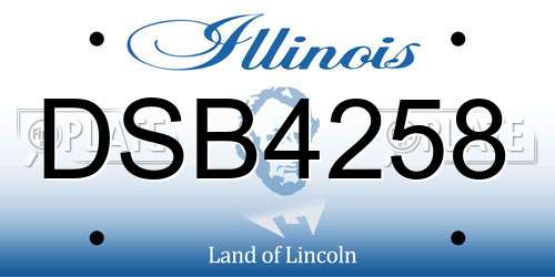 DSB4258 Illinois License Plate
