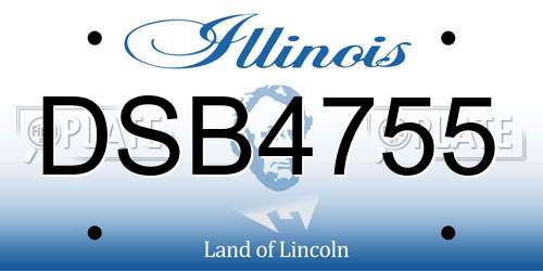 DSB4755 Illinois License Plate