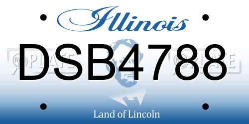DSB4788 Illinois License Plate