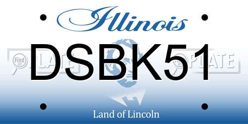 DSBK51 Illinois License Plate