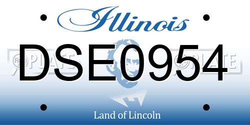 DSE0954 Illinois License Plate