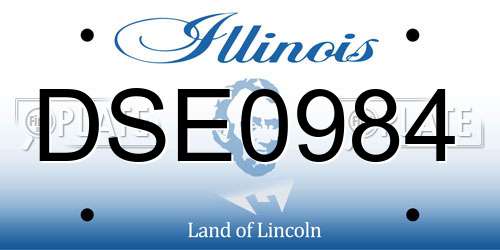 DSE0984 Illinois License Plate