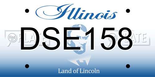 DSE158 Illinois License Plate