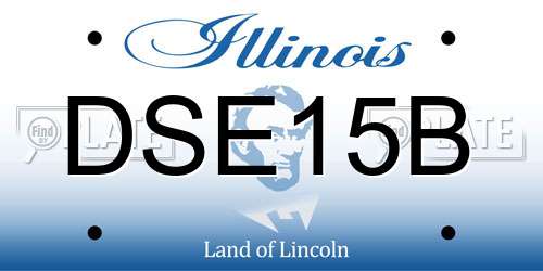 DSE15B Illinois License Plate
