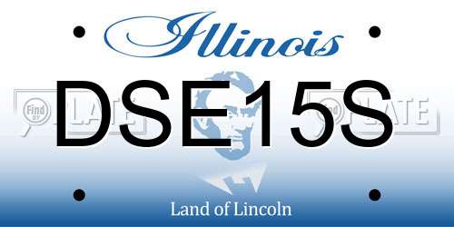 DSE15S Illinois License Plate