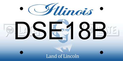 DSE18B Illinois License Plate