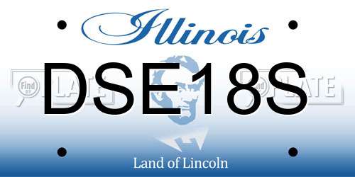 DSE18S Illinois License Plate