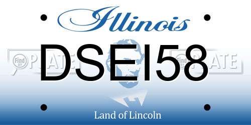DSEI58 Illinois License Plate