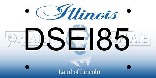 DSEI85 Illinois License Plate