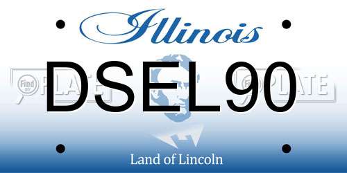 DSEL90 Illinois License Plate