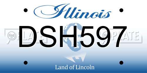 DSH597 Illinois License Plate