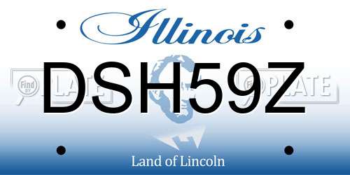 DSH59Z Illinois License Plate