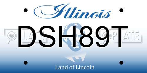 DSH89T Illinois License Plate