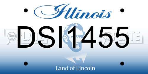 DSI1455 Illinois License Plate