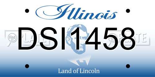 DSI1458 Illinois License Plate