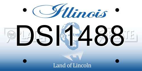 DSI1488 Illinois License Plate