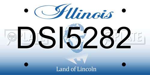 DSI5282 Illinois License Plate