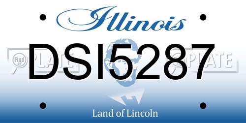DSI5287 Illinois License Plate