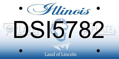 DSI5782 Illinois License Plate