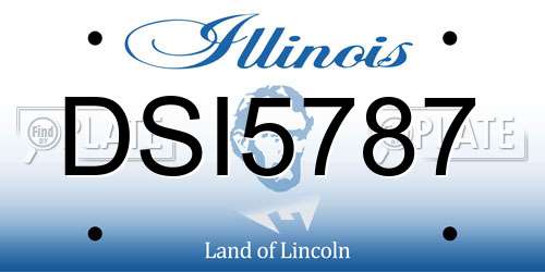 DSI5787 Illinois License Plate
