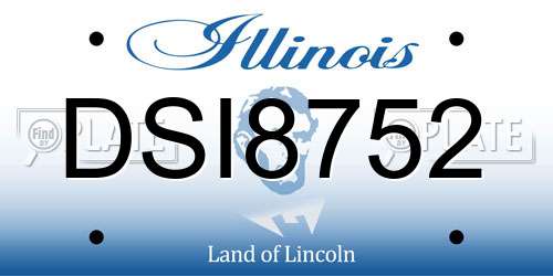 DSI8752 Illinois License Plate