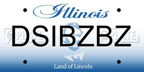 DSIBZBZ Illinois License Plate