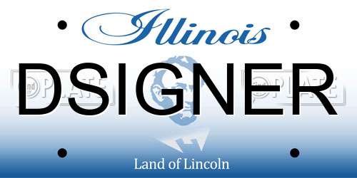 DSIGNER Illinois License Plate