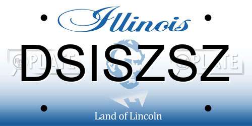 DSISZSZ Illinois License Plate