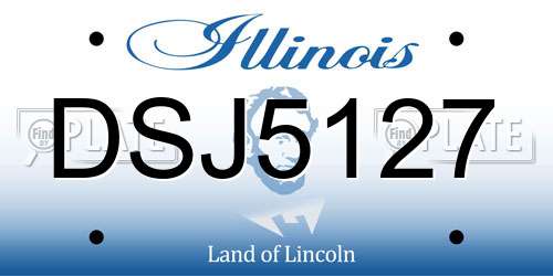 DSJ5127 Illinois License Plate