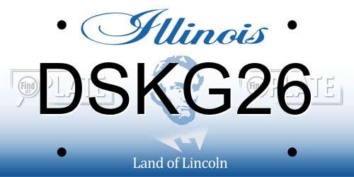 DSKG26 Illinois License Plate