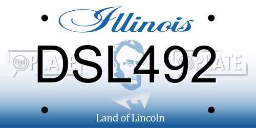 DSL492 Illinois License Plate
