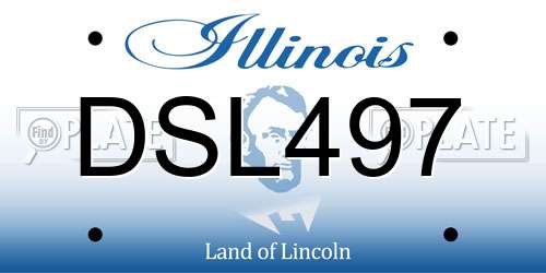 DSL497 Illinois License Plate