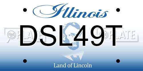 DSL49T Illinois License Plate