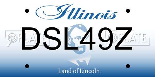 DSL49Z Illinois License Plate