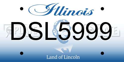 DSL5999 Illinois License Plate