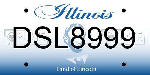 DSL8999 Illinois License Plate