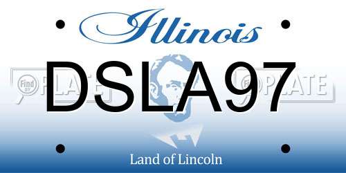 DSLA97 Illinois License Plate