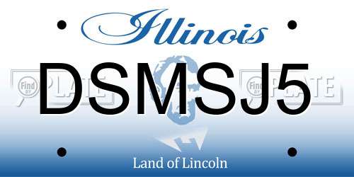 DSMSJ5 Illinois License Plate