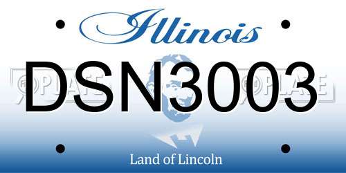 DSN3003 Illinois License Plate