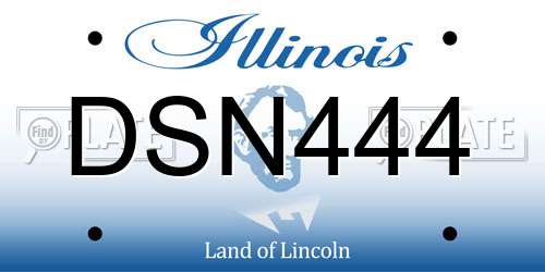 DSN444 Illinois License Plate